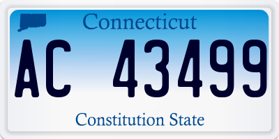 CT license plate AC43499