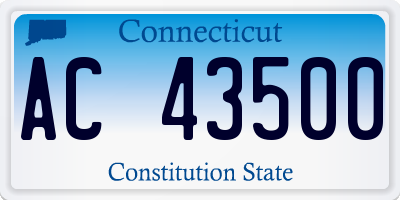 CT license plate AC43500