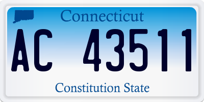 CT license plate AC43511
