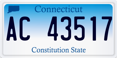 CT license plate AC43517