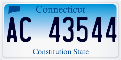 CT license plate AC43544