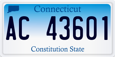 CT license plate AC43601