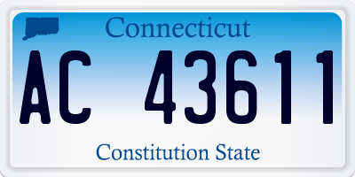 CT license plate AC43611