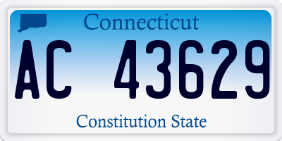 CT license plate AC43629