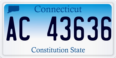 CT license plate AC43636