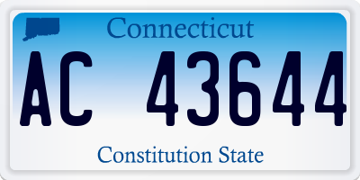 CT license plate AC43644