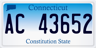 CT license plate AC43652