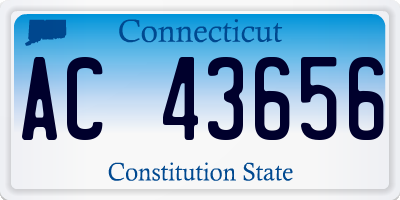 CT license plate AC43656