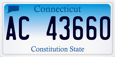 CT license plate AC43660