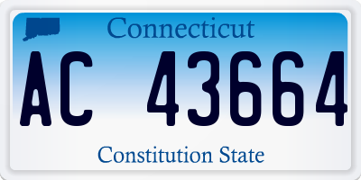 CT license plate AC43664