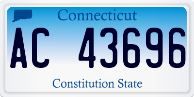 CT license plate AC43696