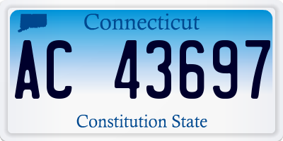 CT license plate AC43697