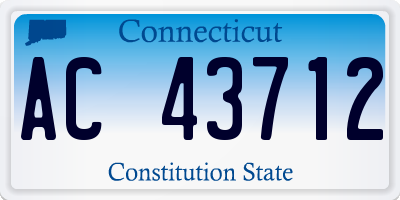 CT license plate AC43712