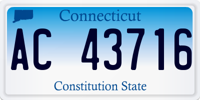 CT license plate AC43716