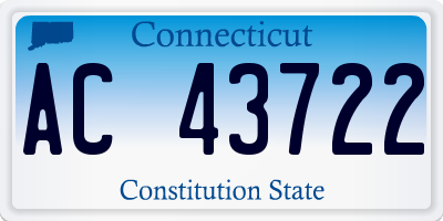 CT license plate AC43722