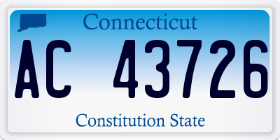 CT license plate AC43726