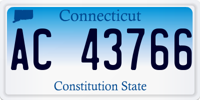 CT license plate AC43766