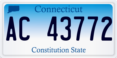 CT license plate AC43772