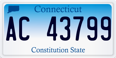 CT license plate AC43799