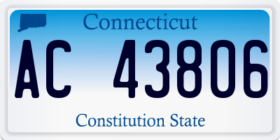 CT license plate AC43806
