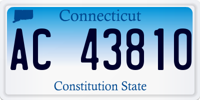 CT license plate AC43810