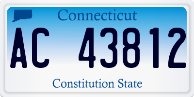 CT license plate AC43812