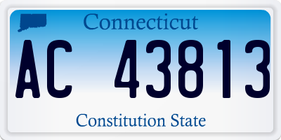 CT license plate AC43813