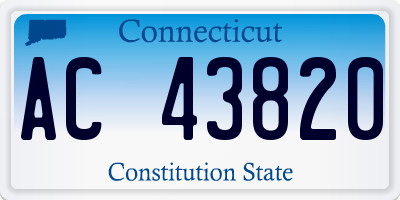 CT license plate AC43820