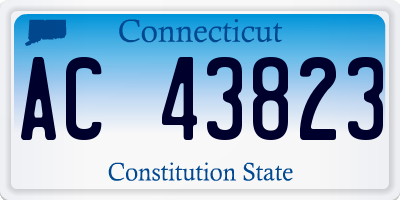 CT license plate AC43823