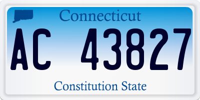 CT license plate AC43827