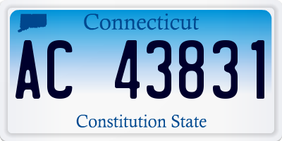 CT license plate AC43831