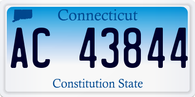 CT license plate AC43844