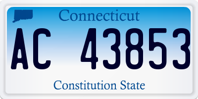 CT license plate AC43853