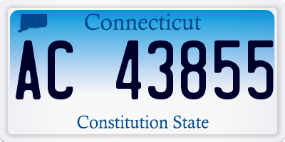 CT license plate AC43855