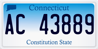 CT license plate AC43889