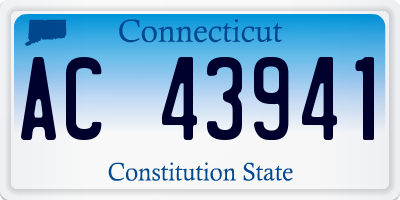 CT license plate AC43941