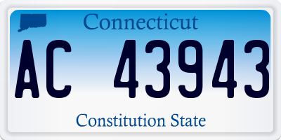 CT license plate AC43943