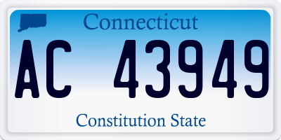 CT license plate AC43949