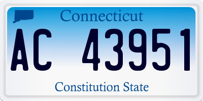 CT license plate AC43951