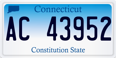 CT license plate AC43952