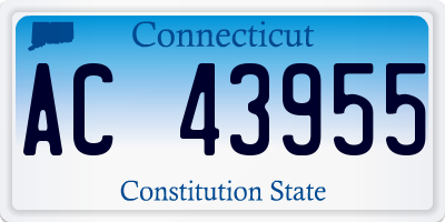 CT license plate AC43955