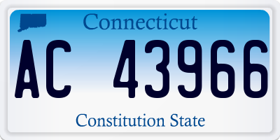 CT license plate AC43966