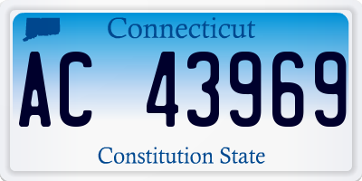 CT license plate AC43969