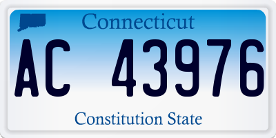 CT license plate AC43976