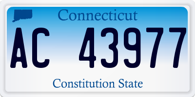 CT license plate AC43977