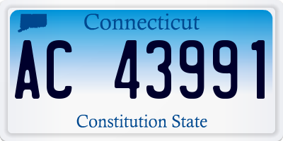 CT license plate AC43991