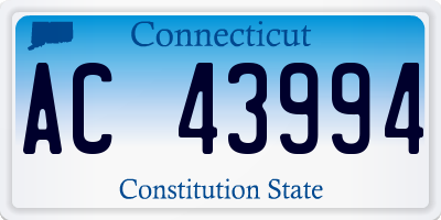 CT license plate AC43994