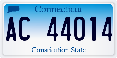 CT license plate AC44014