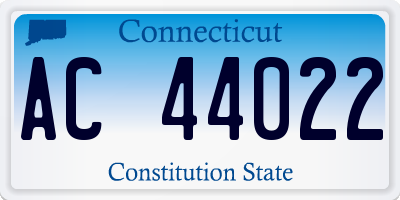 CT license plate AC44022