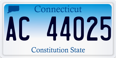 CT license plate AC44025